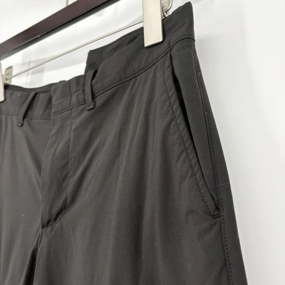 J.Crew 484 Slim Stretch Tech Pant  Size 29/30 Black Zip pockets